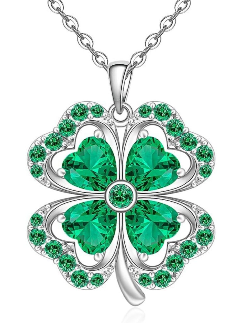 Clover Tree of Life Necklace | Sterling Silver Shamrock Pendant for St.